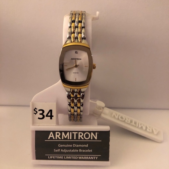 NEW Armitron 75/5688SVTTWM Women's Two-Tone and Diamond Accent Dress Watch - Picture 1 of 4